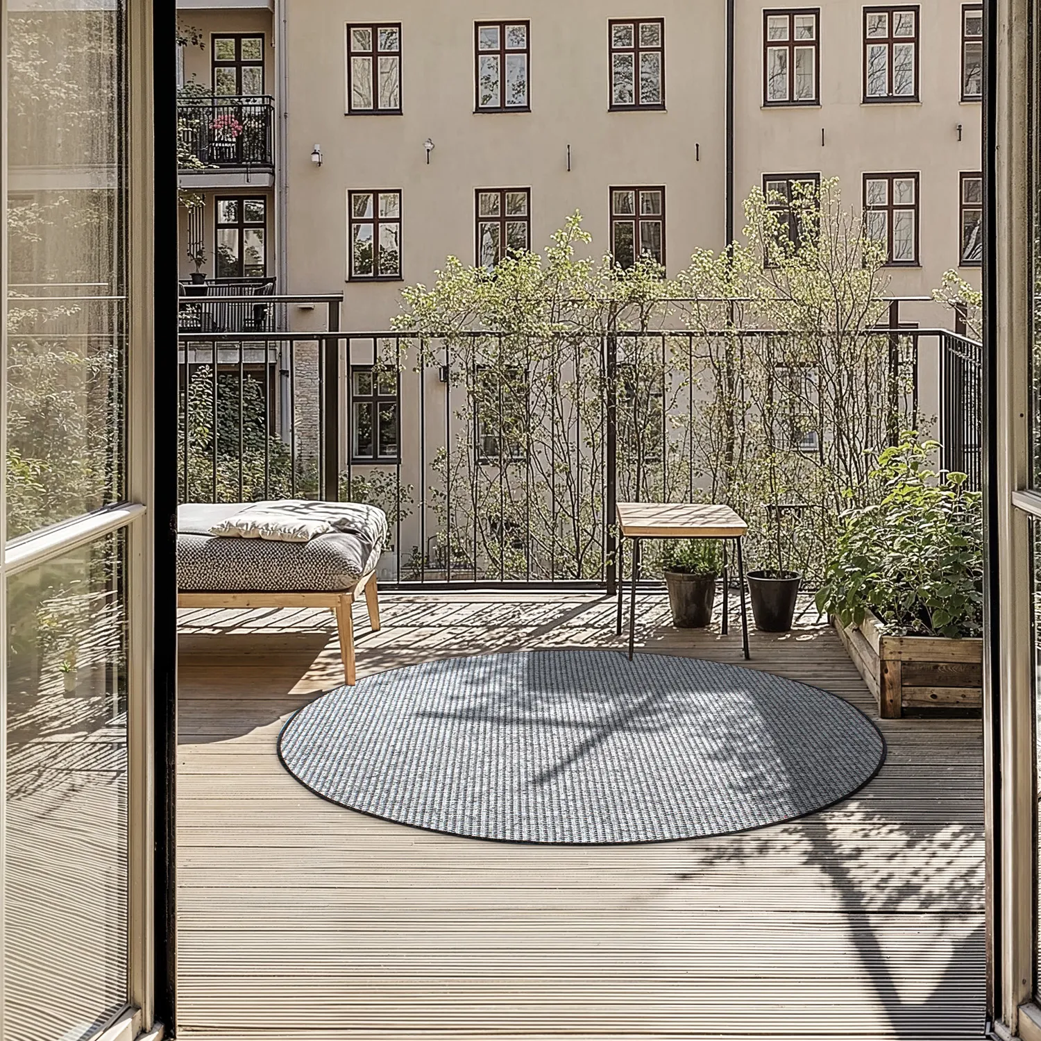 Kruhový koberec - Bergen (antracit)