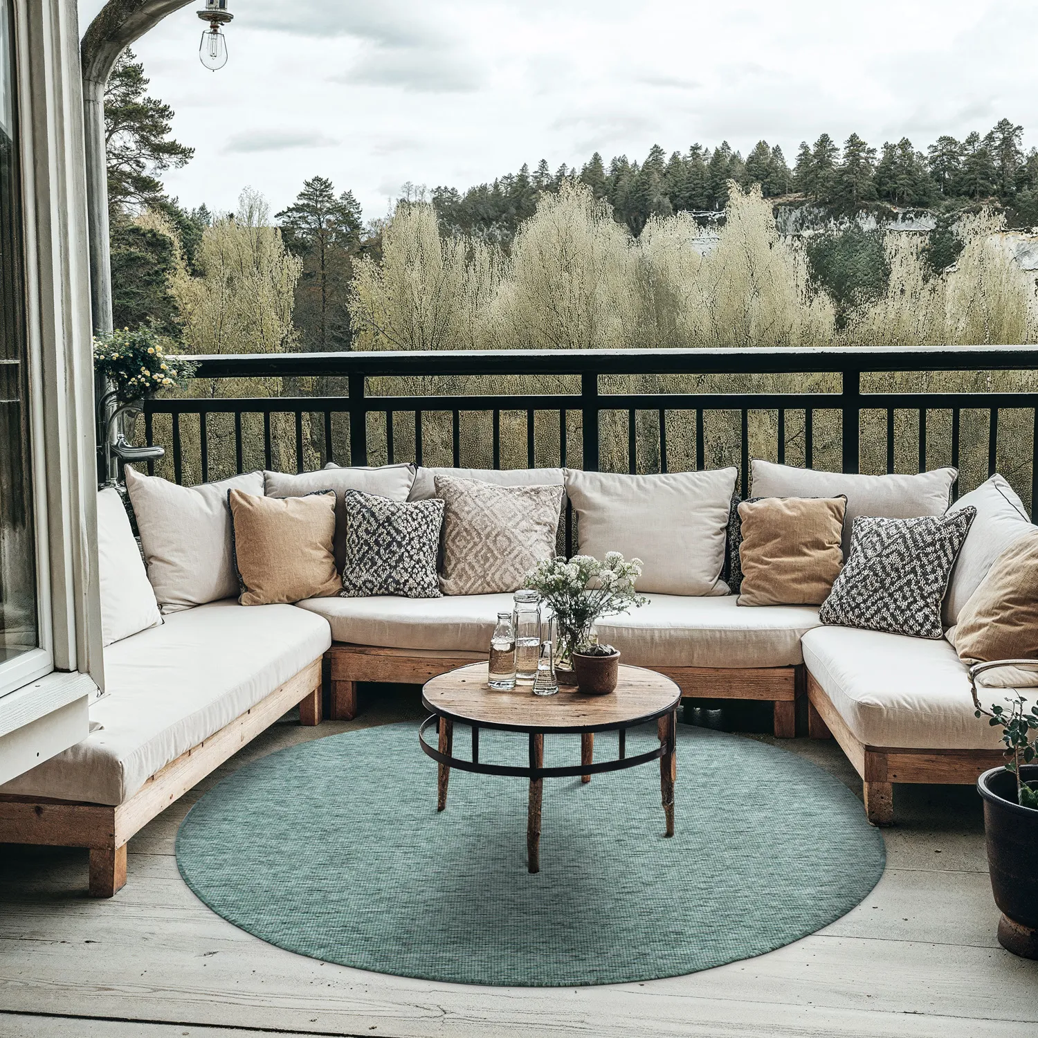 Kruhový koberec - Monsanto (zelený)