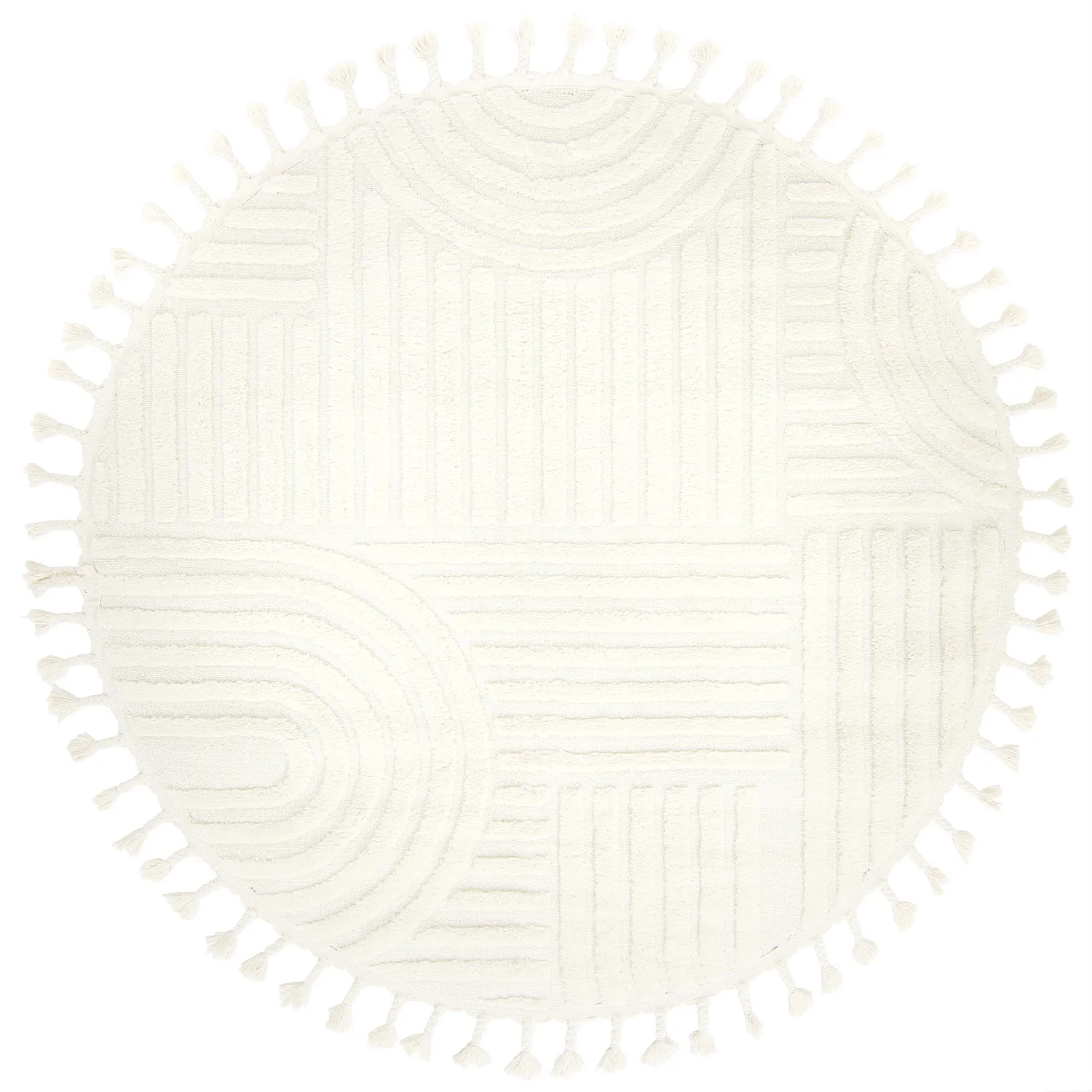 Kruhový koberec - Campbell (offwhite)
