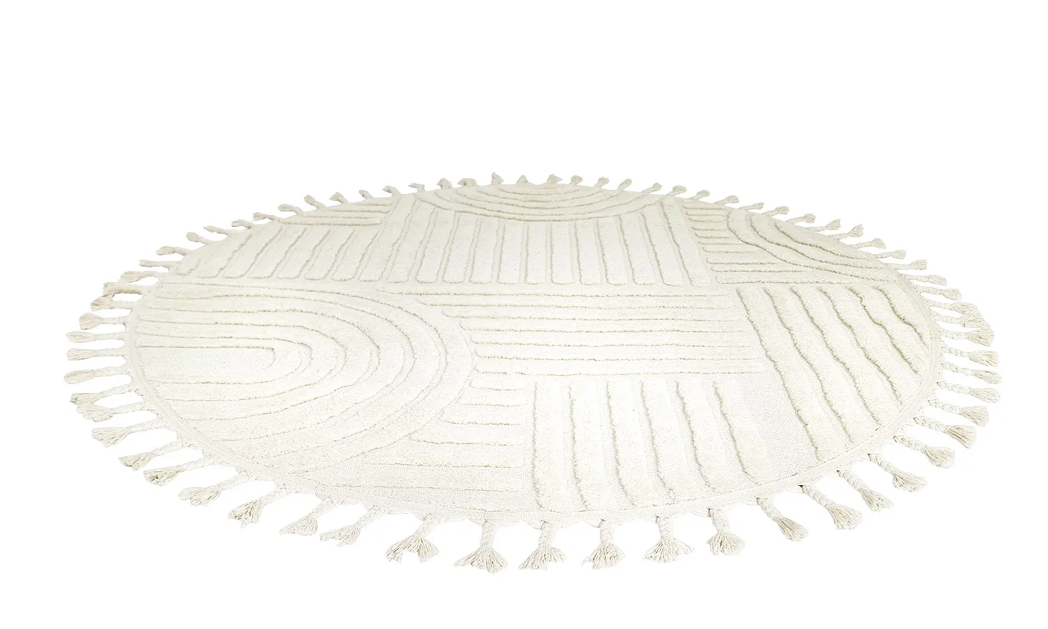 Kruhový koberec - Campbell (offwhite)