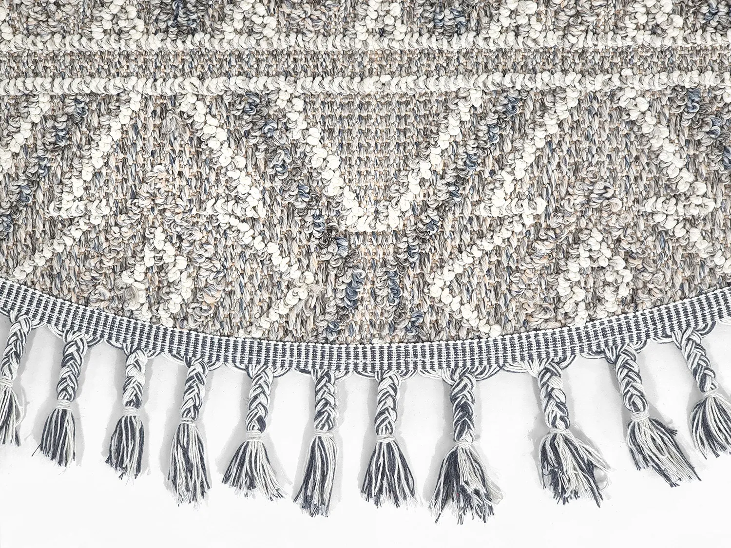 Kruhový koberec - Interiér/exteriér Holland (šedý)