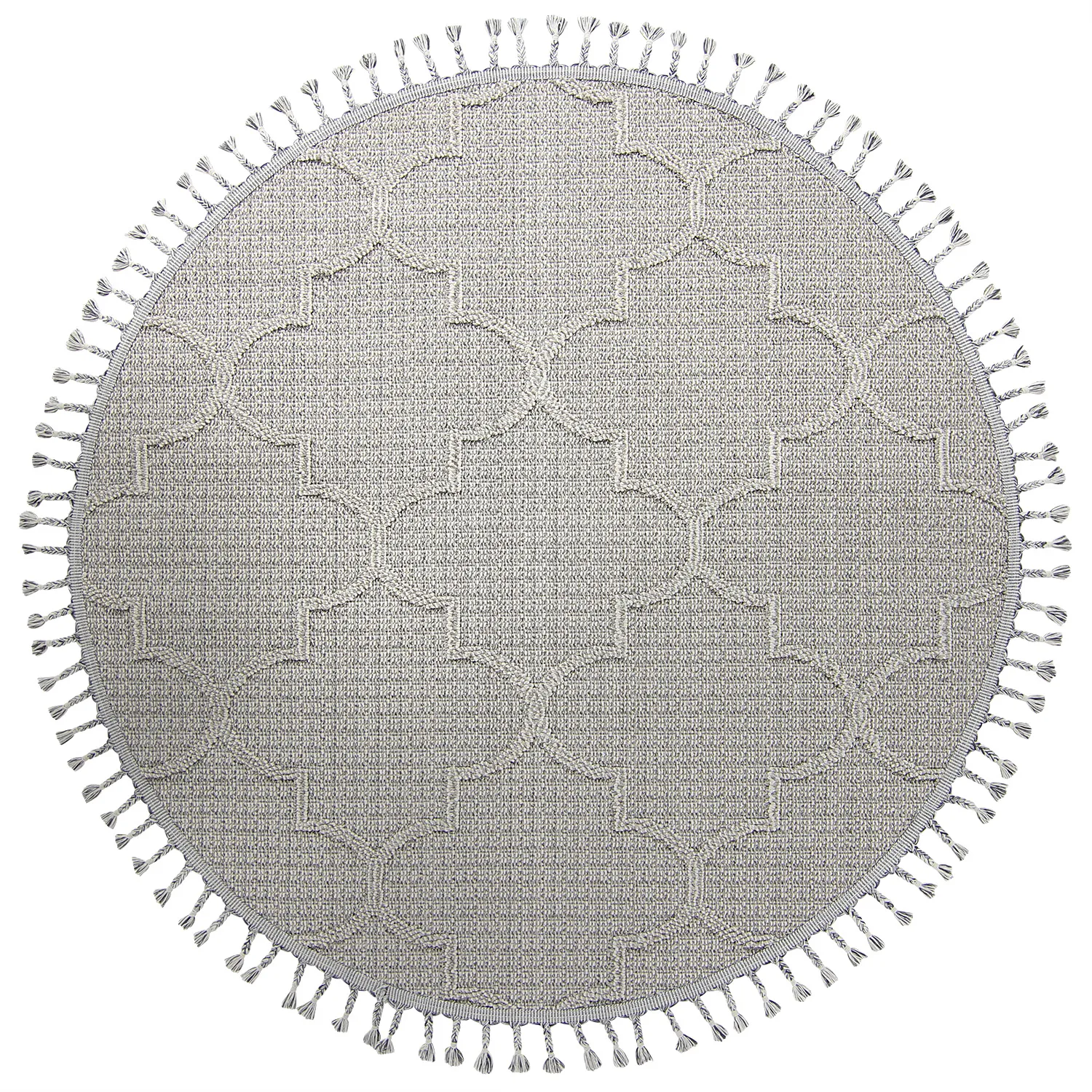 Kruhový koberec - Indoor/Outdoor Santos (šedá)