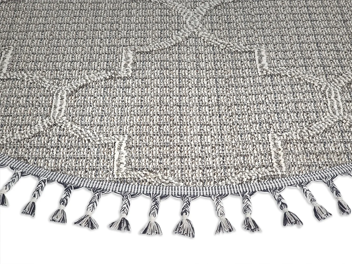 Kruhový koberec - Indoor/Outdoor Santos (šedá)