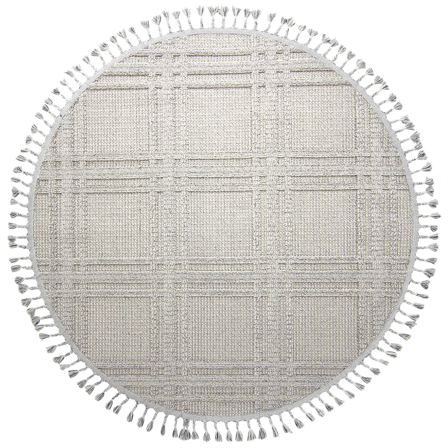 Kruhový koberec - Indoor/Outdoor Victoria (sivá)