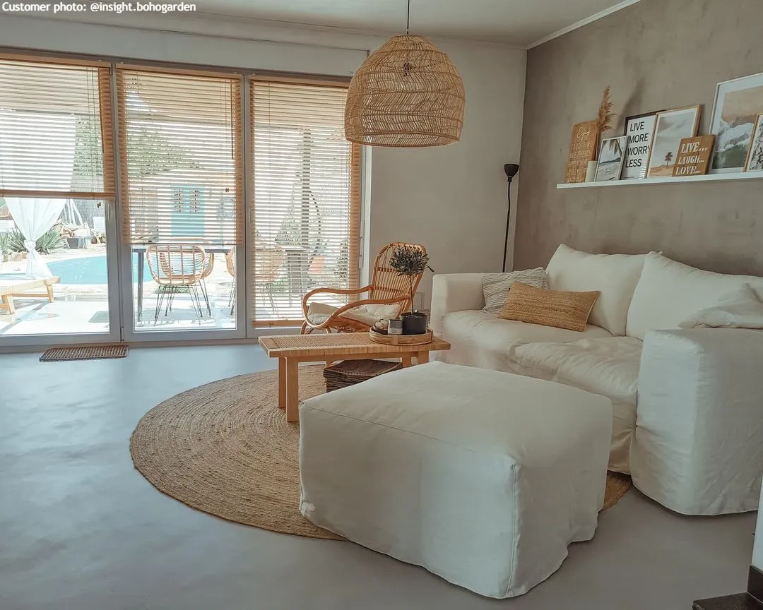 Kruhové koberce - Pletenina (juta)