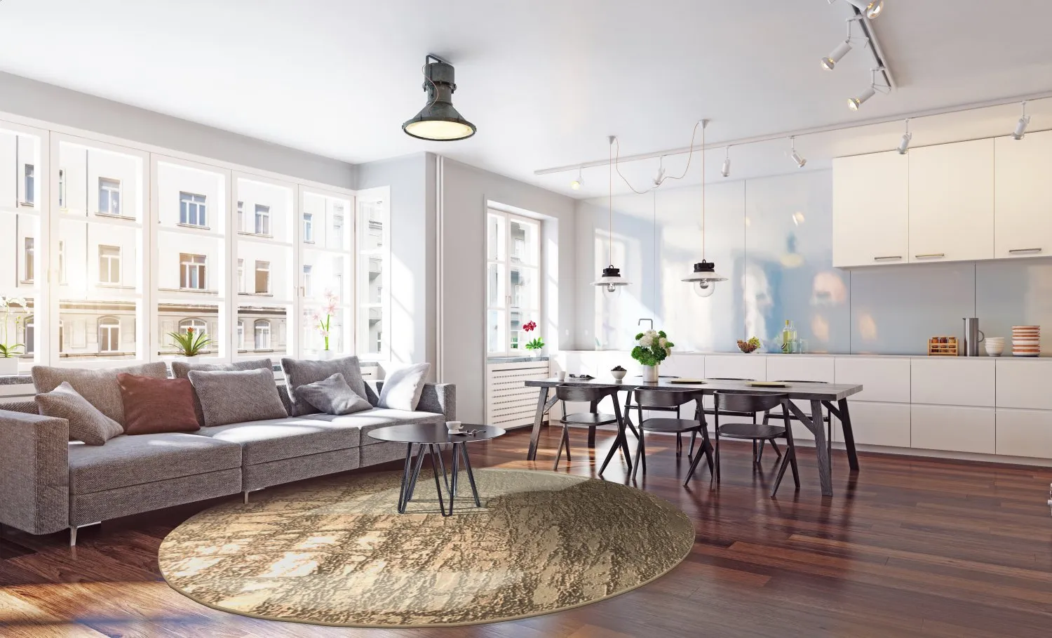 Kruhový koberec - Junes (zlatý)