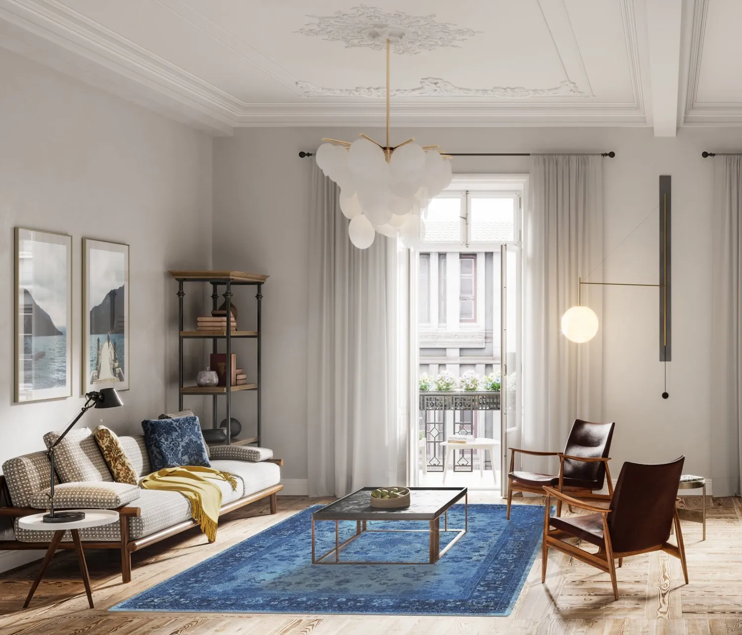 Koberec Wilton - Gombalia (modrá)