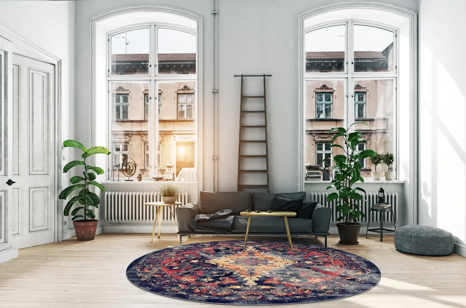 Kruhový koberec - Tabarka (viacfarebný)