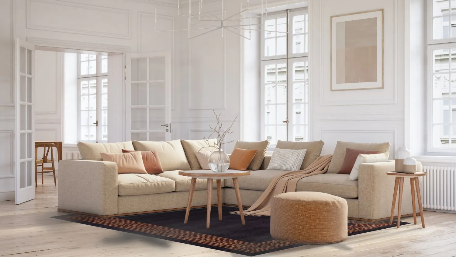 Koberec Wilton - Kuba (čierna/hnedá)