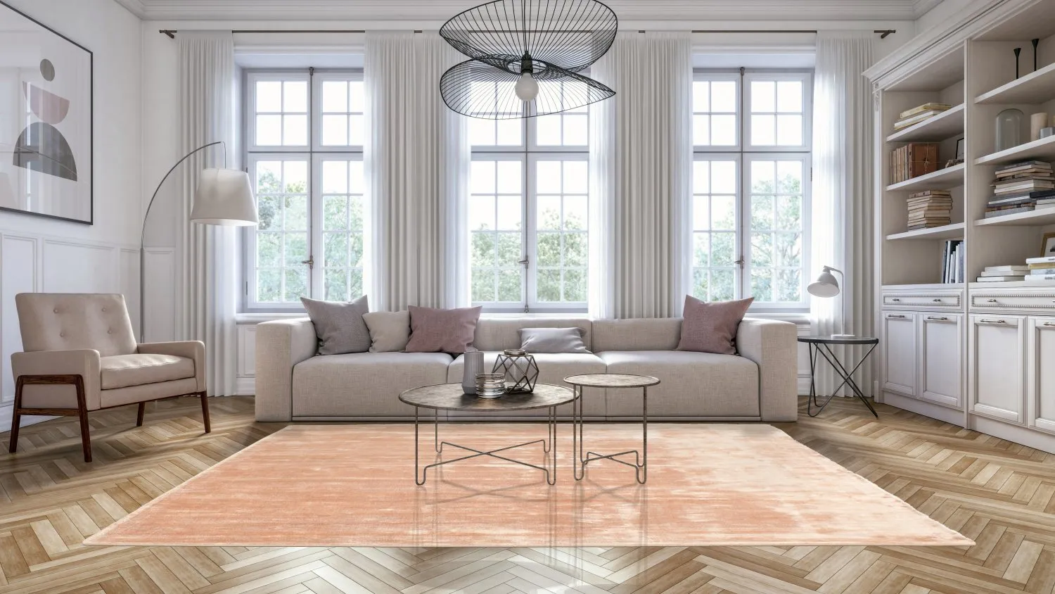 Koberec z viskózy - Jodhpur Špeciálna Luxusná Edícia (damask)