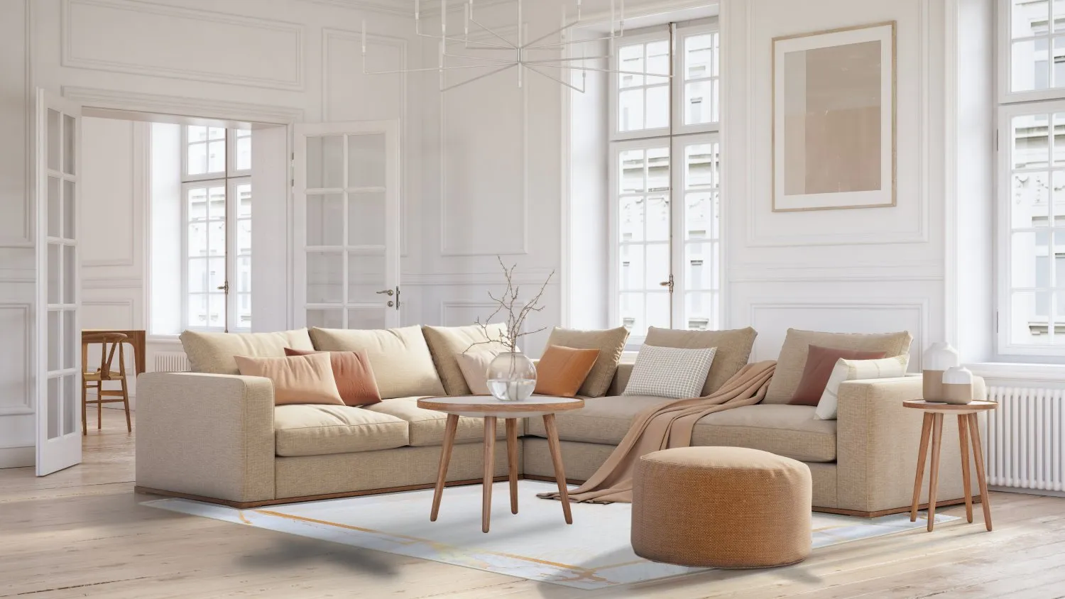 Wilton koberec - Cerasia (béžová/biela/zlatá)