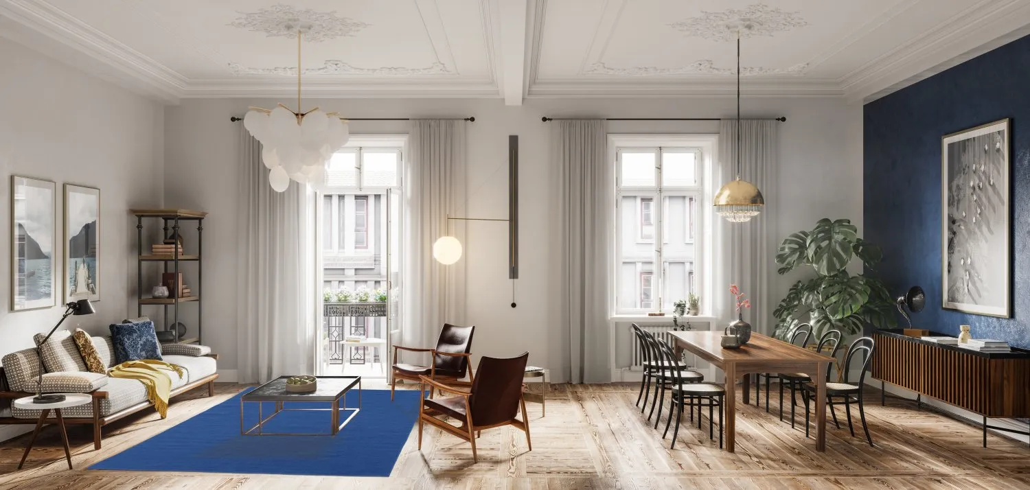 Vlnený koberec - Hamilton (Classic Blue)