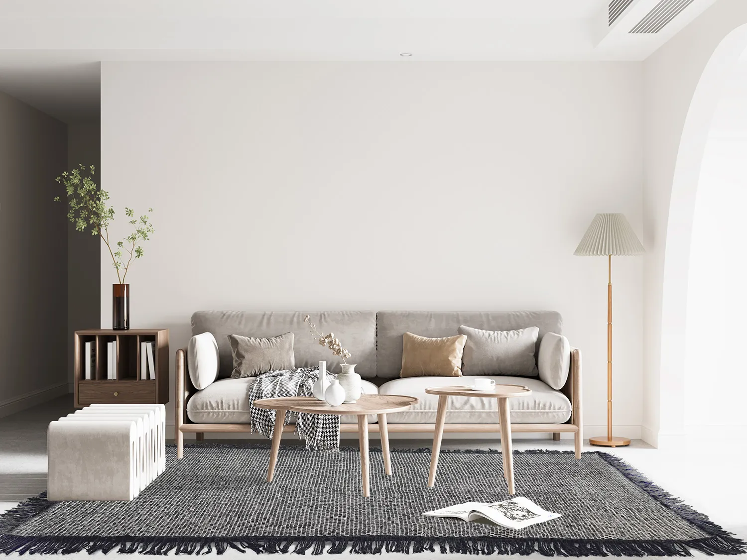 Vlnený koberec - Pike (čierny)