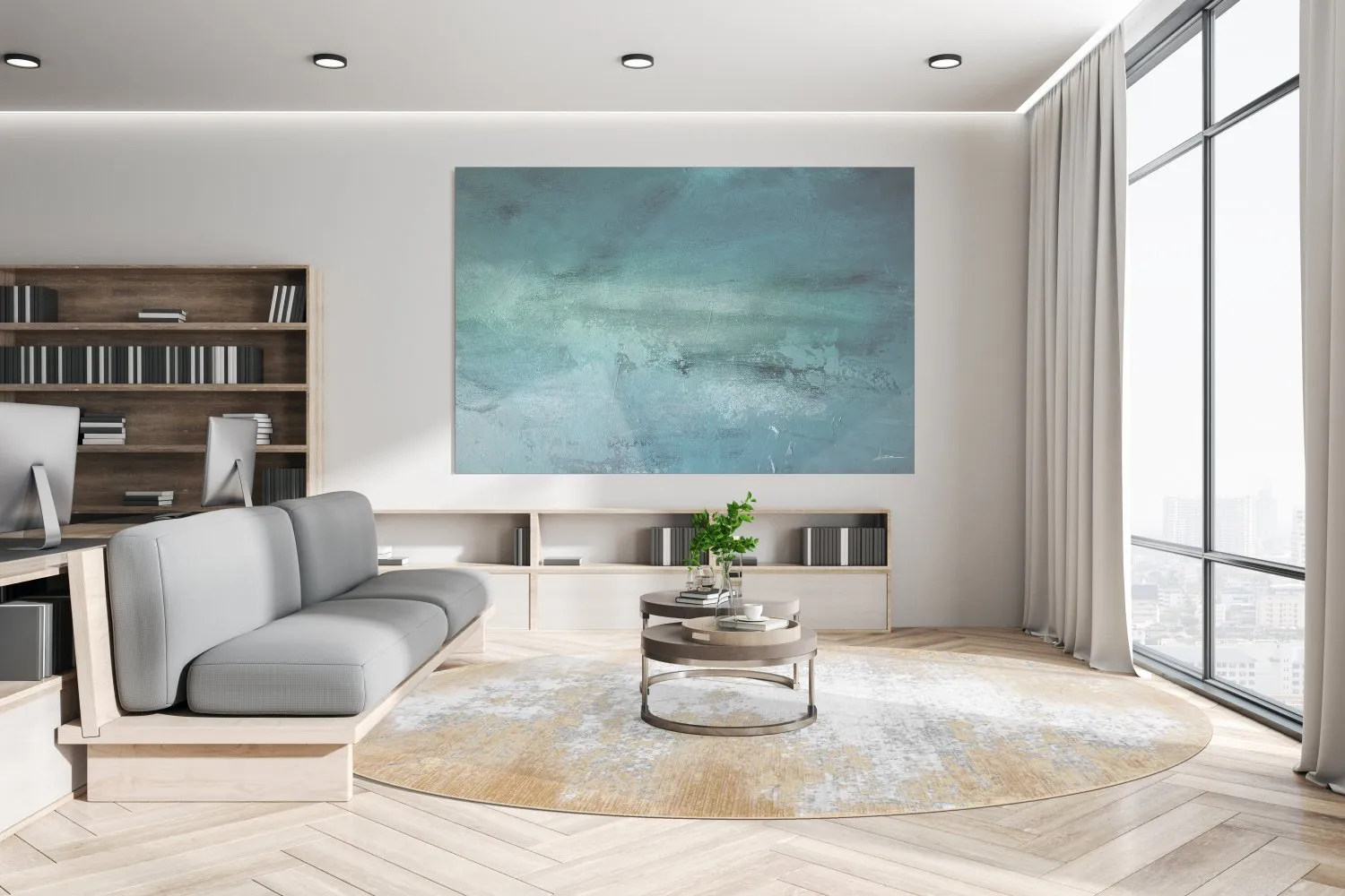 Kruhový koberec - Zarzi (béžový)