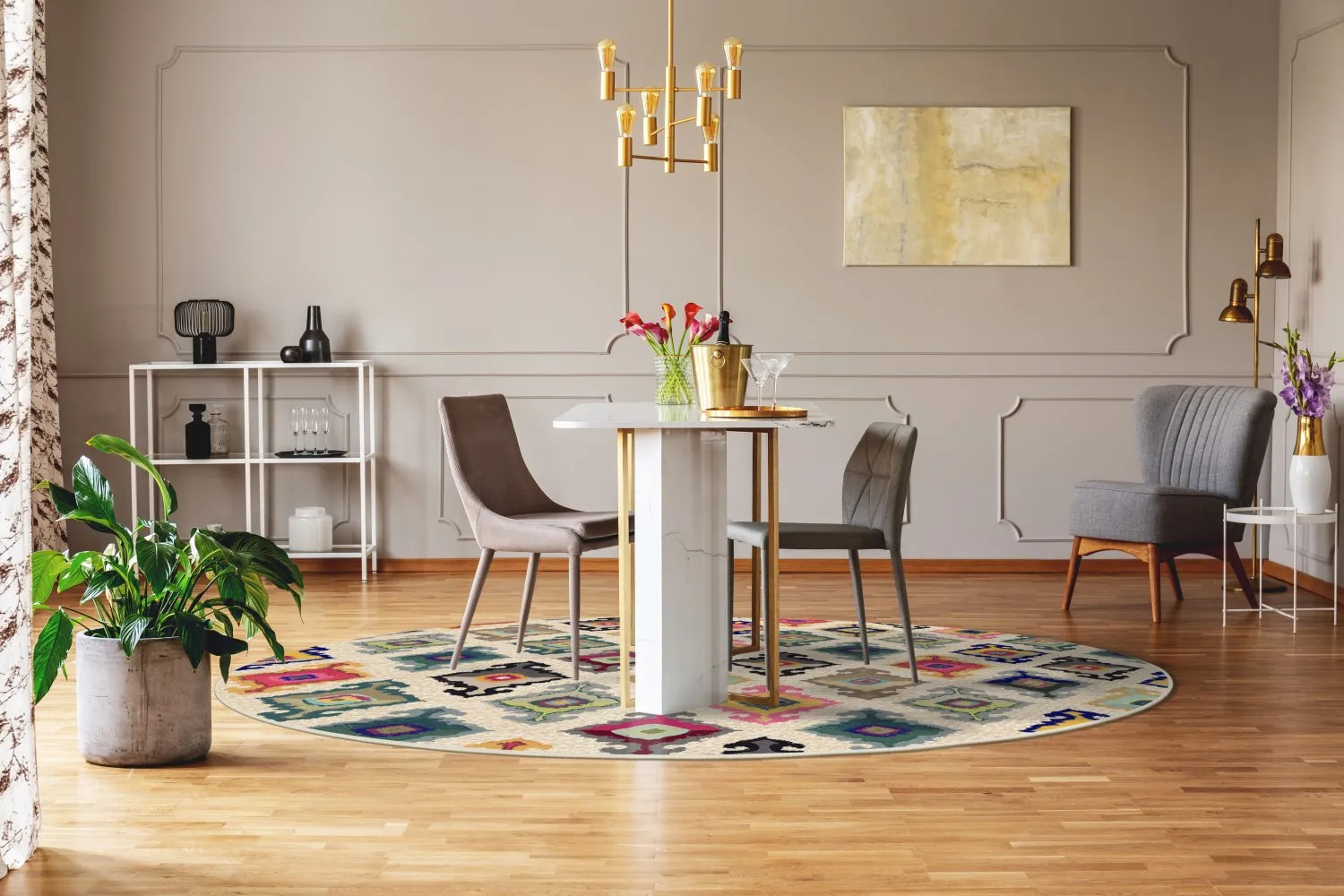 Kruhový koberec - Isparta (multicolor)