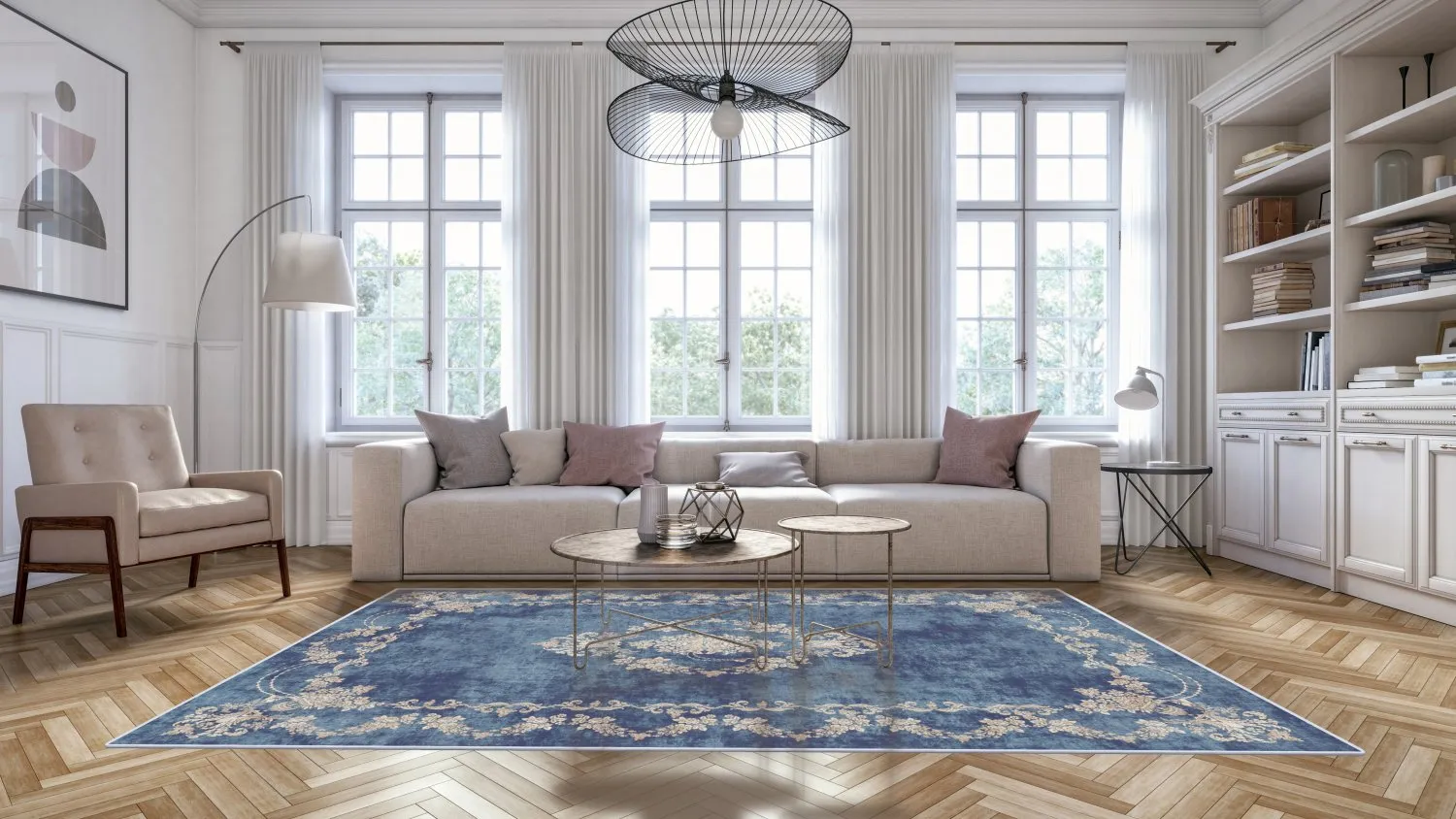 Koberec Wilton - Taknis (modrá)