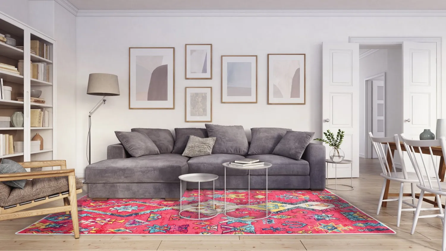 Koberec Wilton - Misare (ružový/multicolor)