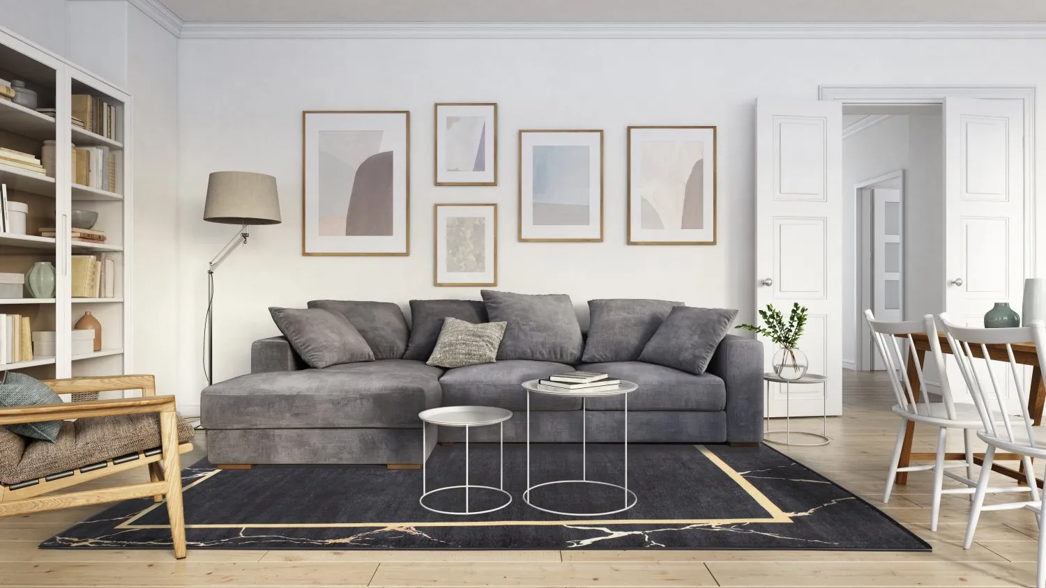 Koberec Wilton - Cerasia (čierna/zlatá)