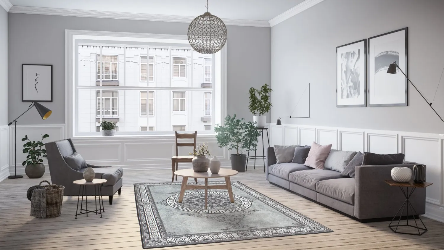 Koberec Wilton - Amer (čierna/biela)