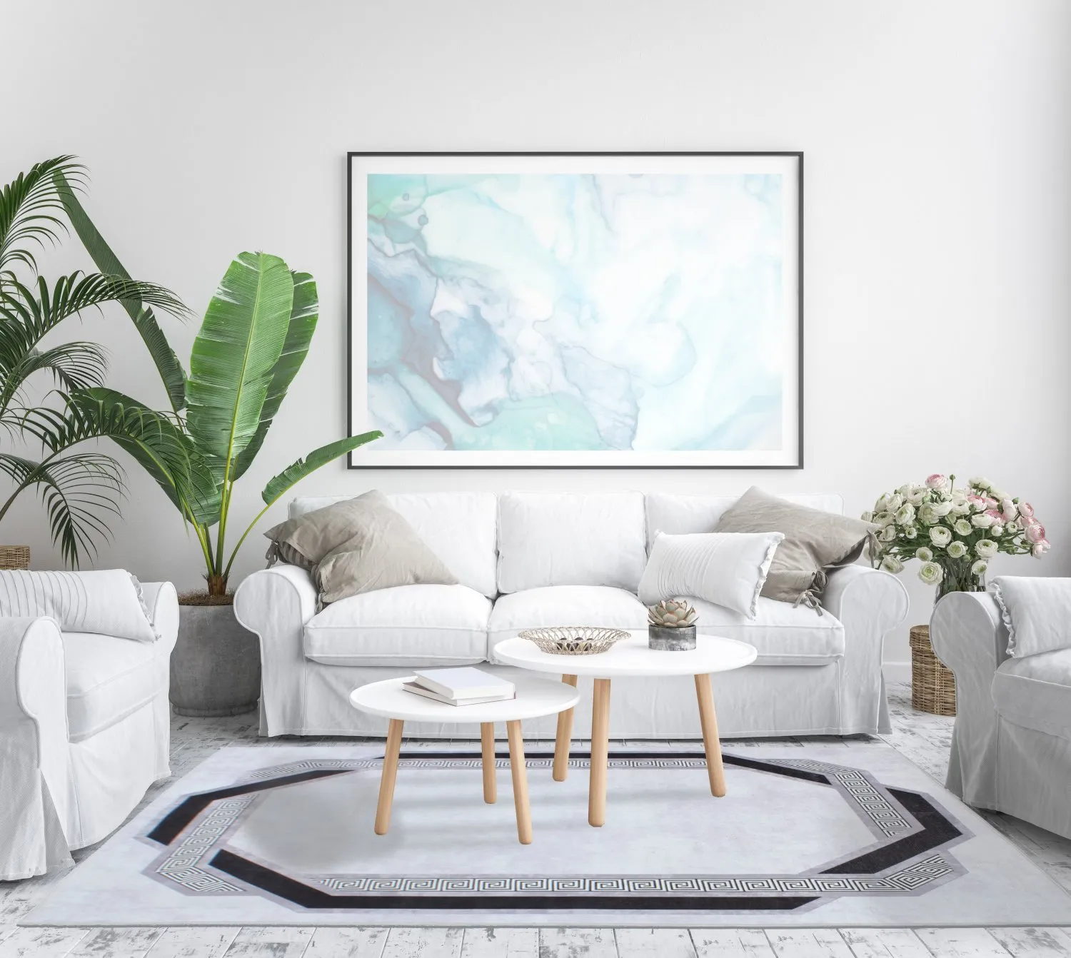 Koberec Wilton - Olympia (čierna/biela)