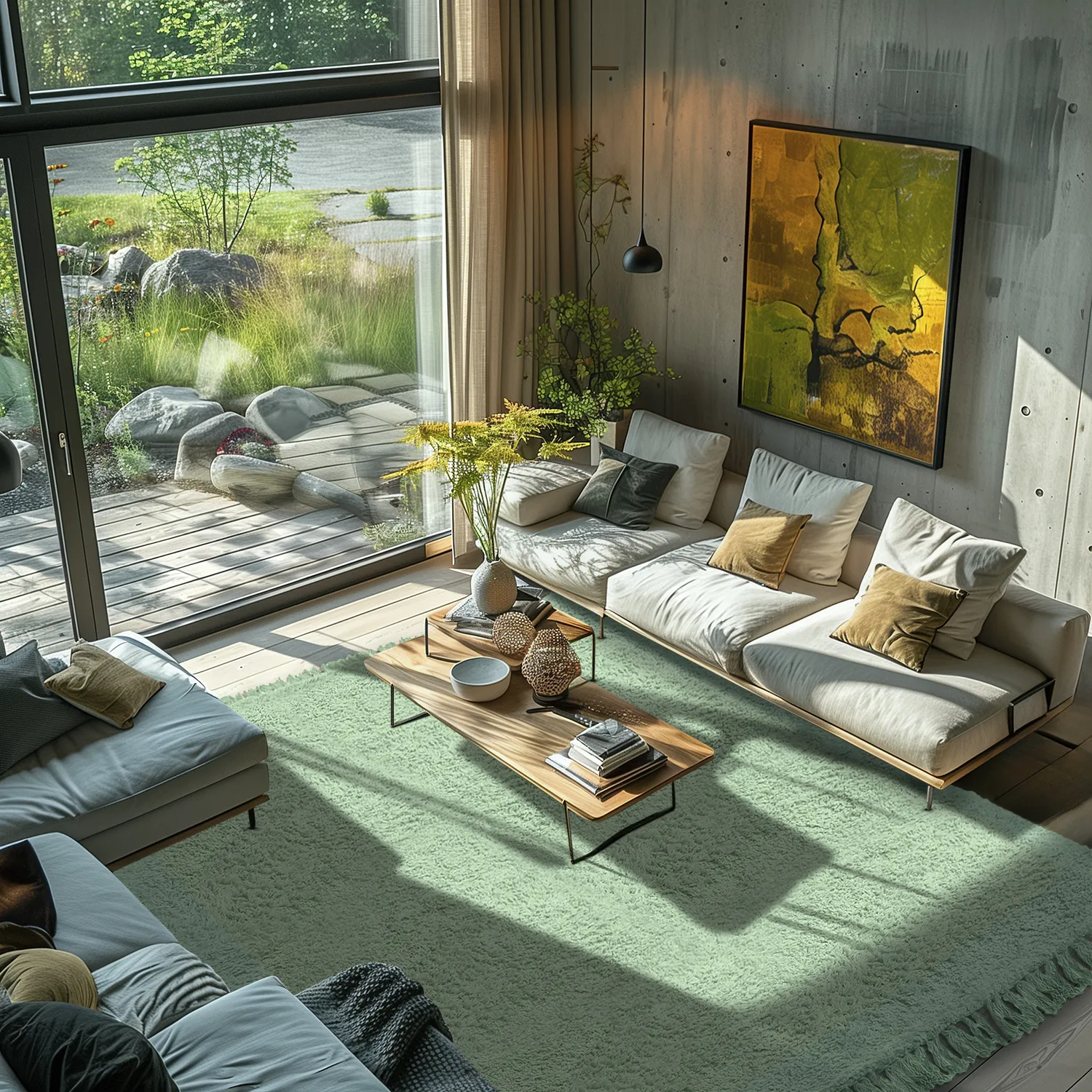 Koberce s dlhým vlasom - Alba Natural Cotton Shaggy (svetlozelená)