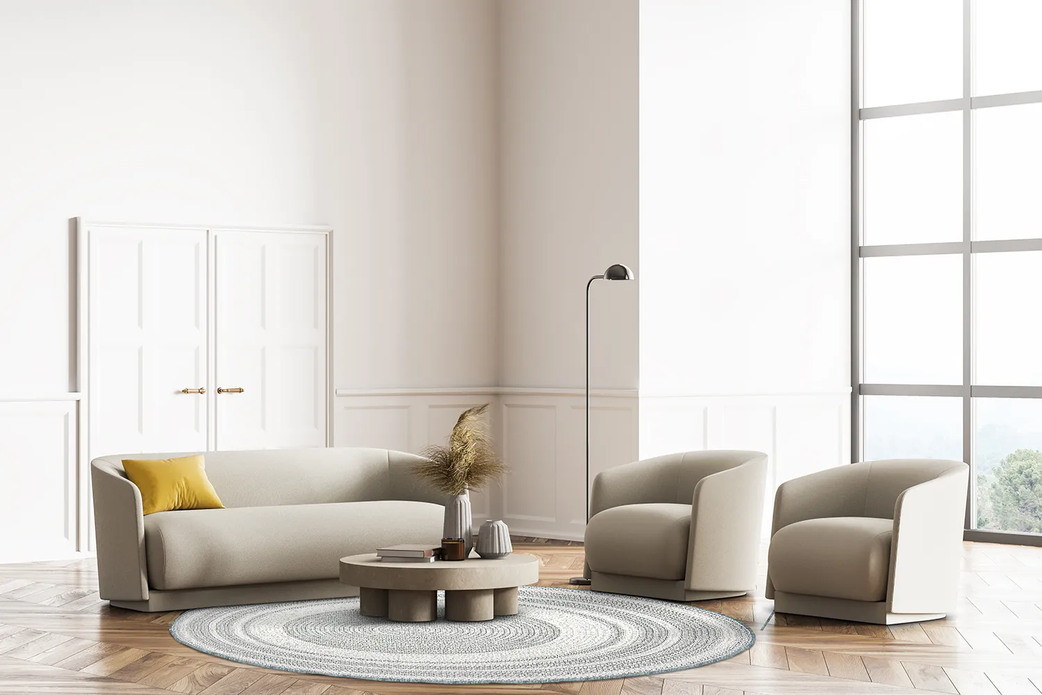 Kruhový koberec - Indoor/Outdoor Angus (zelený)