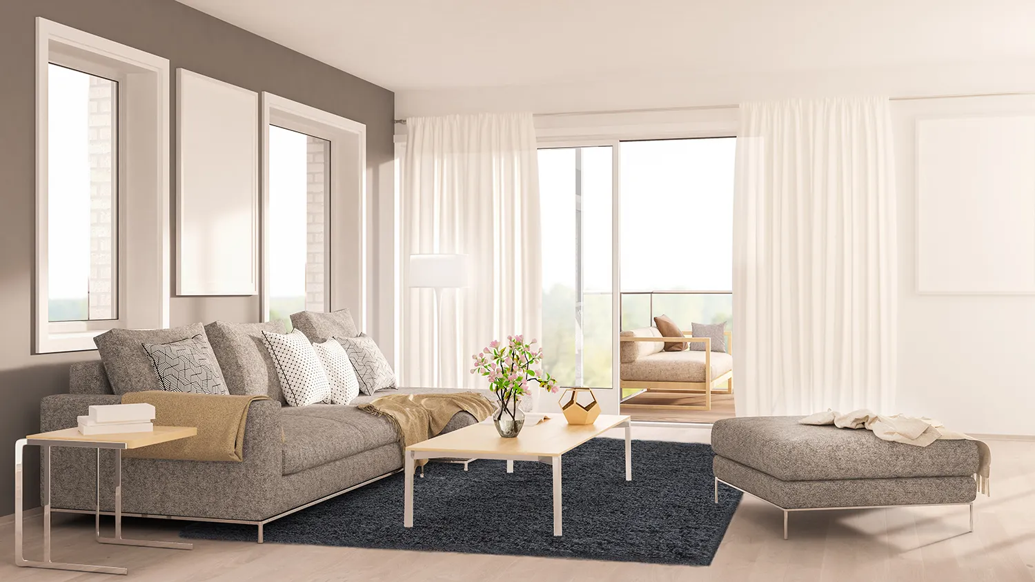 Koberce s dlhým vlasom - Antuco (tmavo šedá)