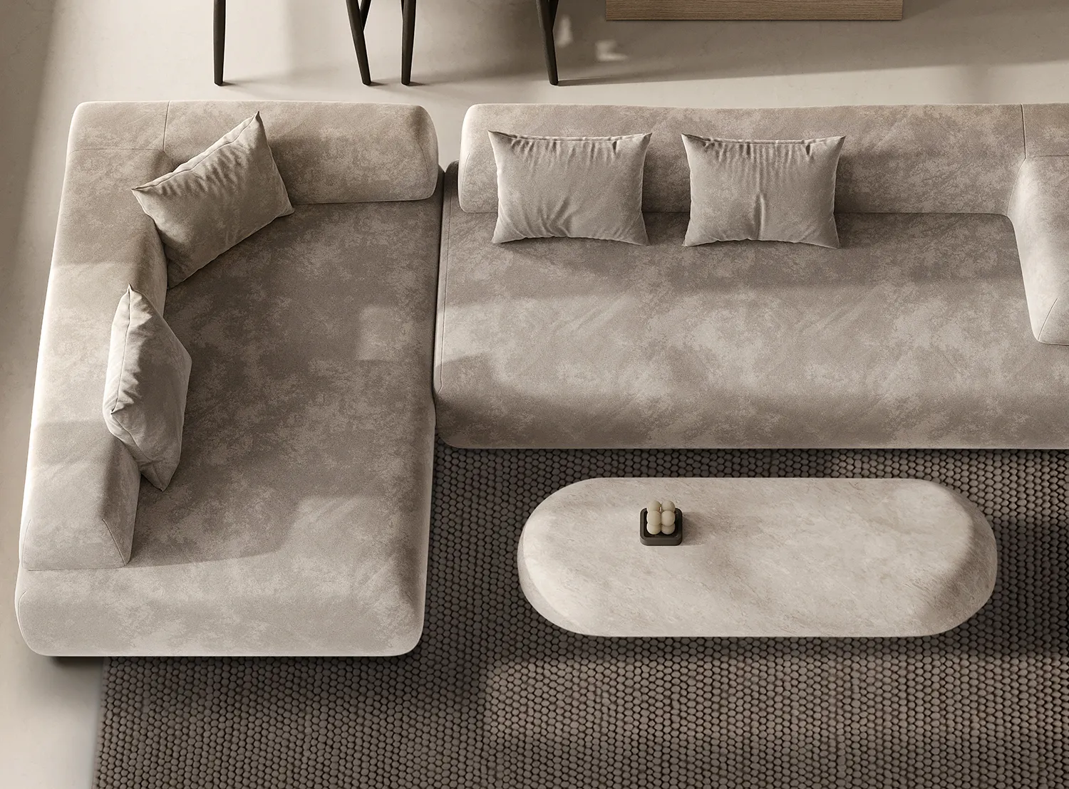 Vlnitý koberec - Avafors Wool Bubble (hnedá)