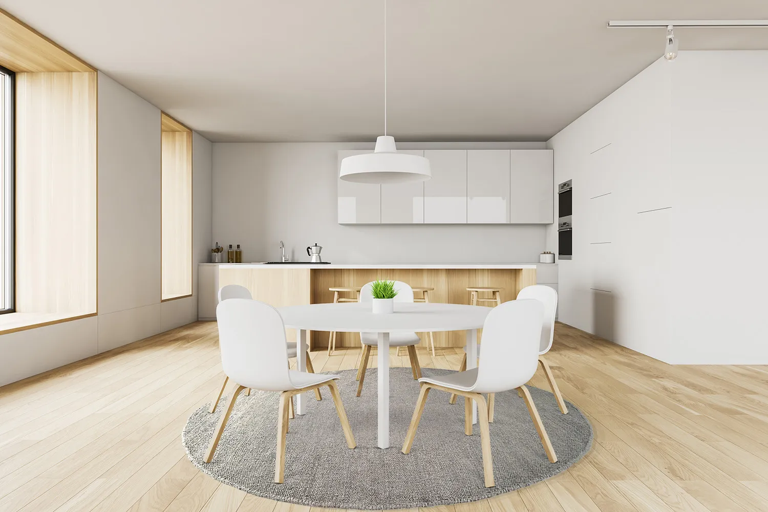 Kruhový koberec - Bibury (svetlo šedý)