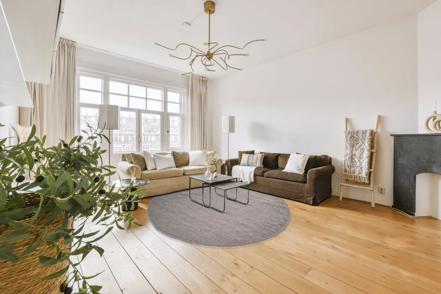 Kruhový koberec - Bibury (svetlo šedý)