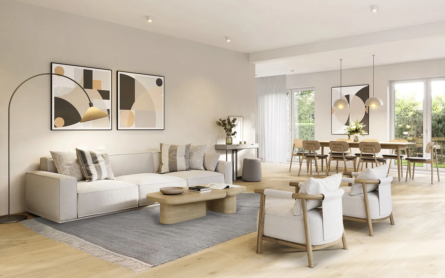 Vlnený koberec - Bibury (svetlo šedý)