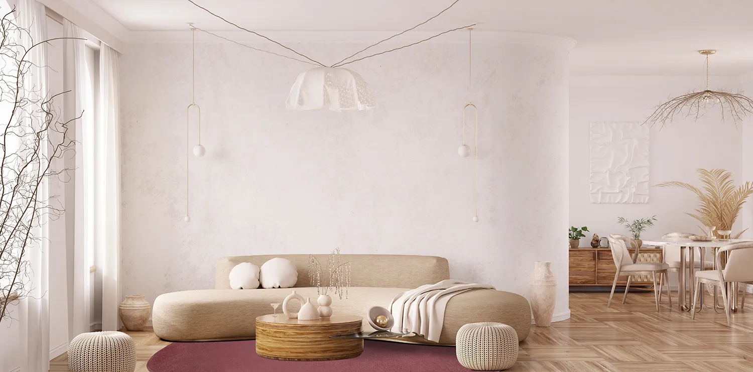 Kruhová bavlnená rohož - Billie (bordová)