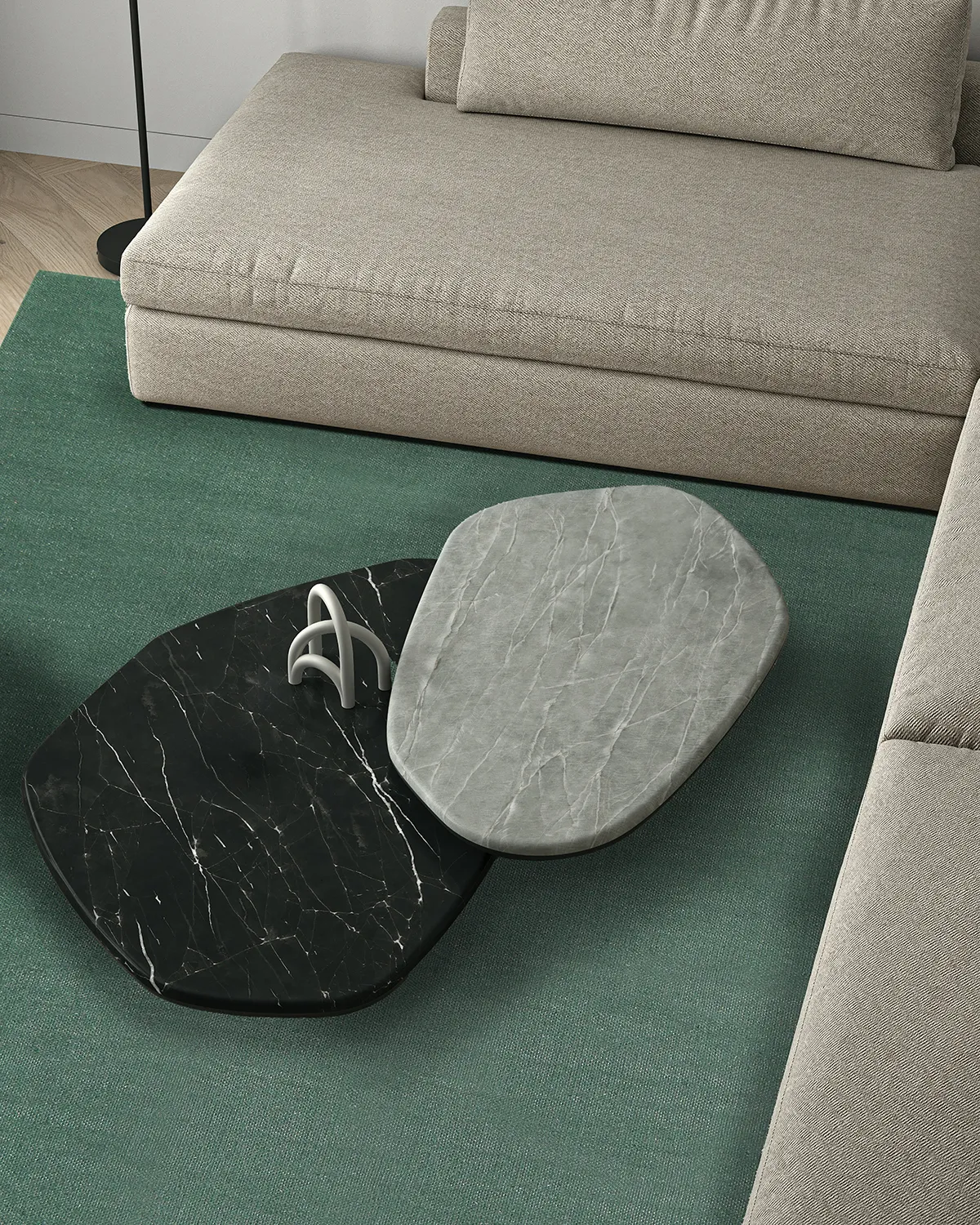 Bavlnený koberec - Billie (zelený)