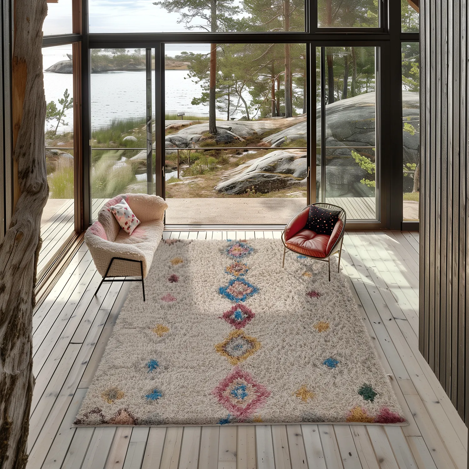 Koberce s dlhým vlasom - Marden Natural Cotton Shaggy (béžová/multi)