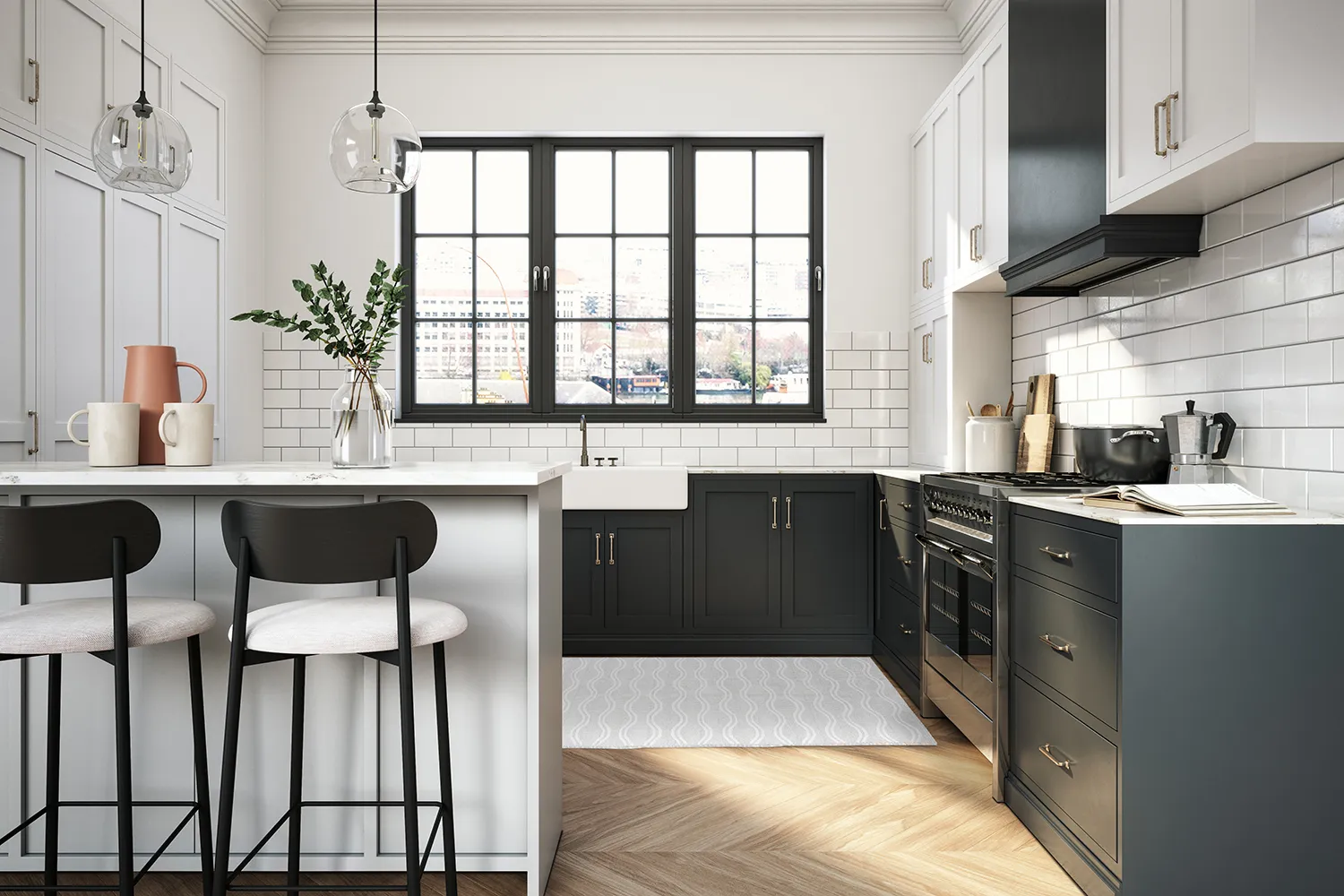 Plastové koberce - Camden (šedá/biela)