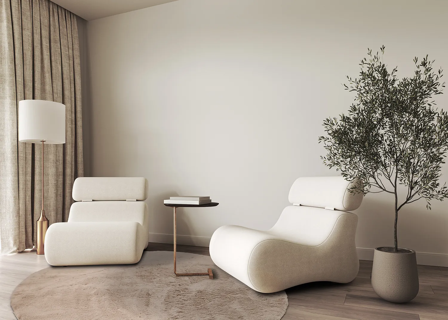 Kruhové koberce - Cloud Super Soft (taupe)