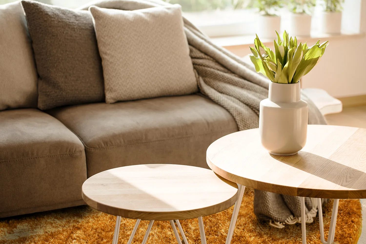 Kruhové koberce - Cosy (okrový)