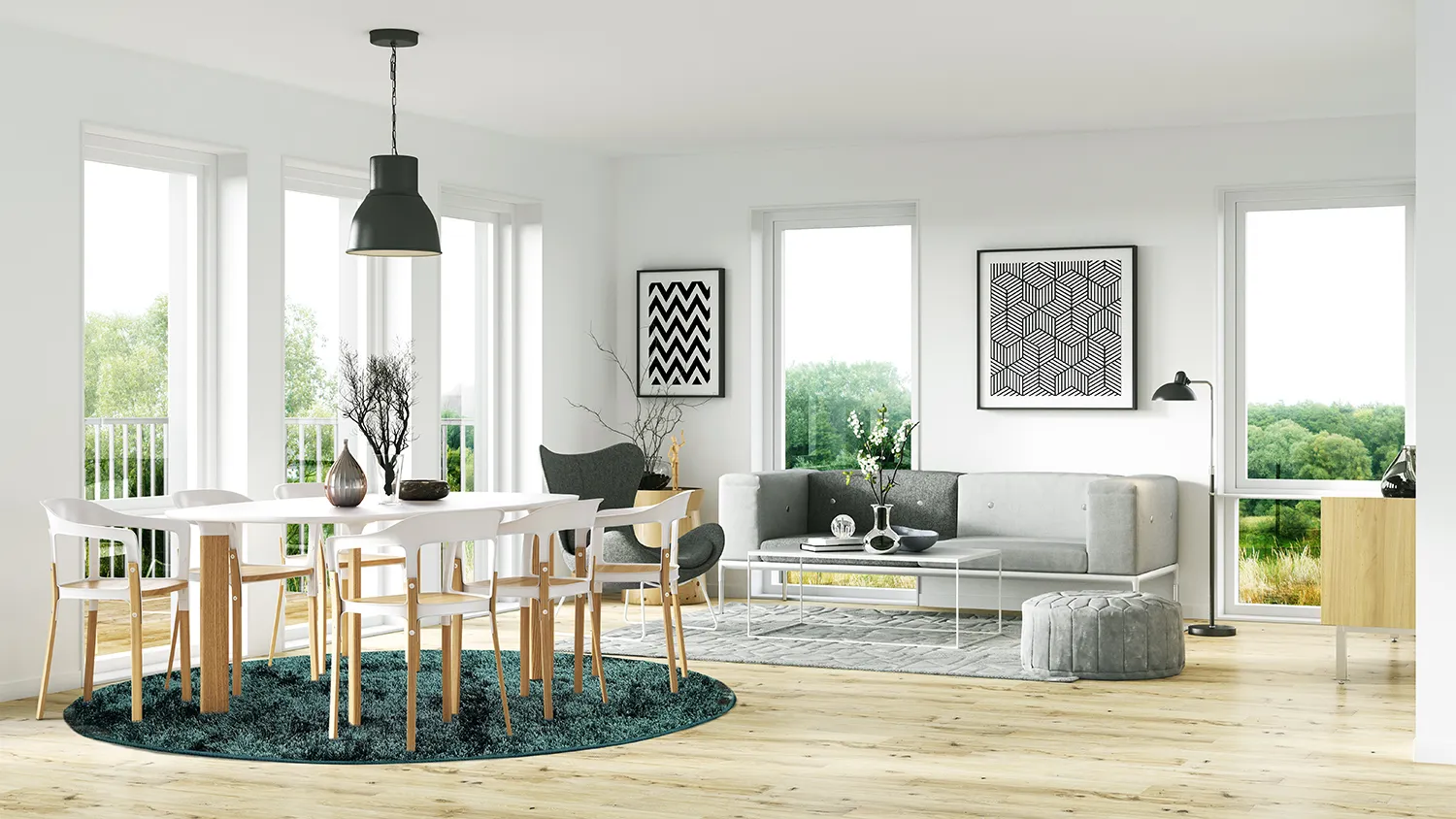 Kruhové koberce - Cosy (tmavozelená)