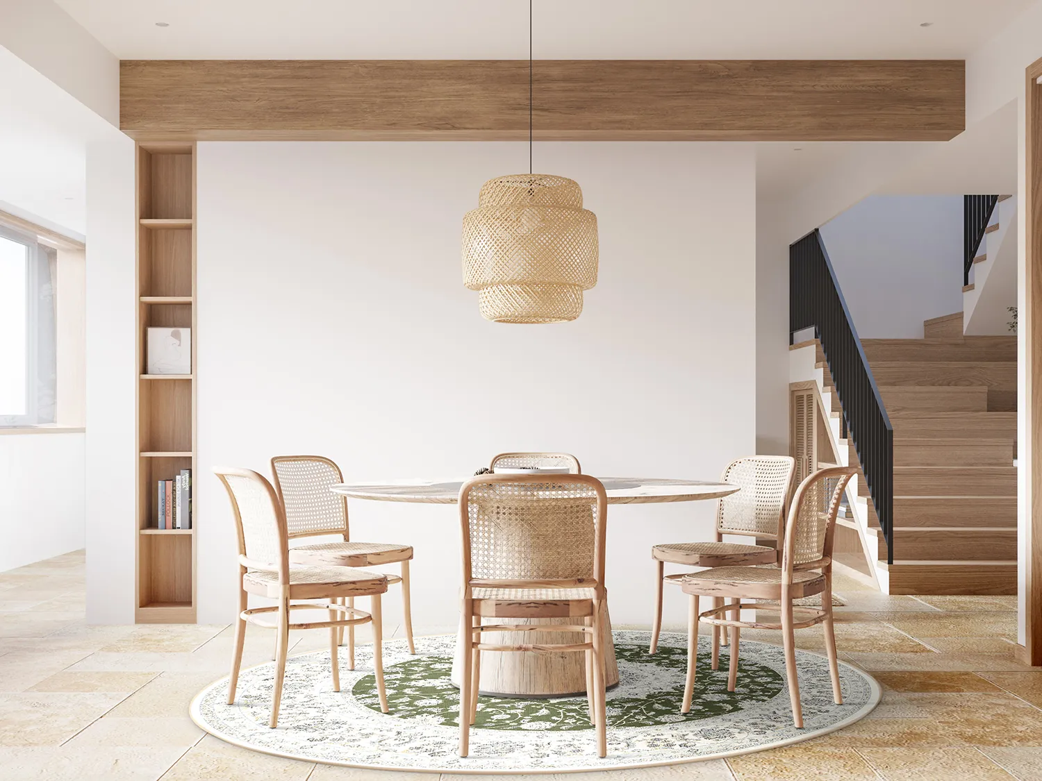 Kruhový koberec - Arabella (zelená)