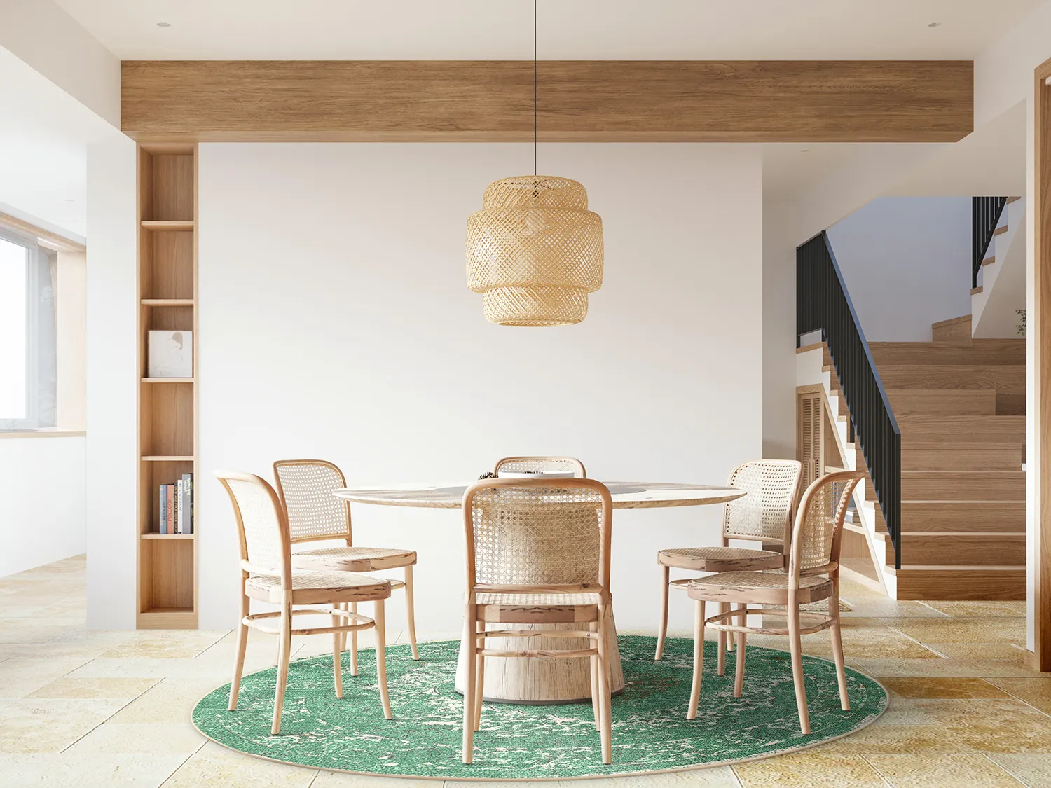 Kruhový koberec - Lainey (zelený)