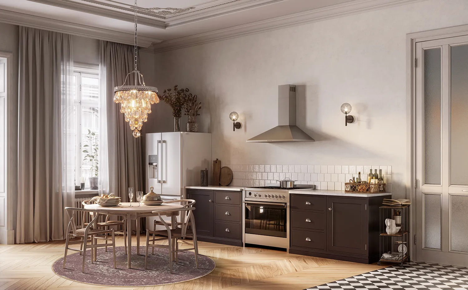 Kruhový koberec - Lainey (červený)