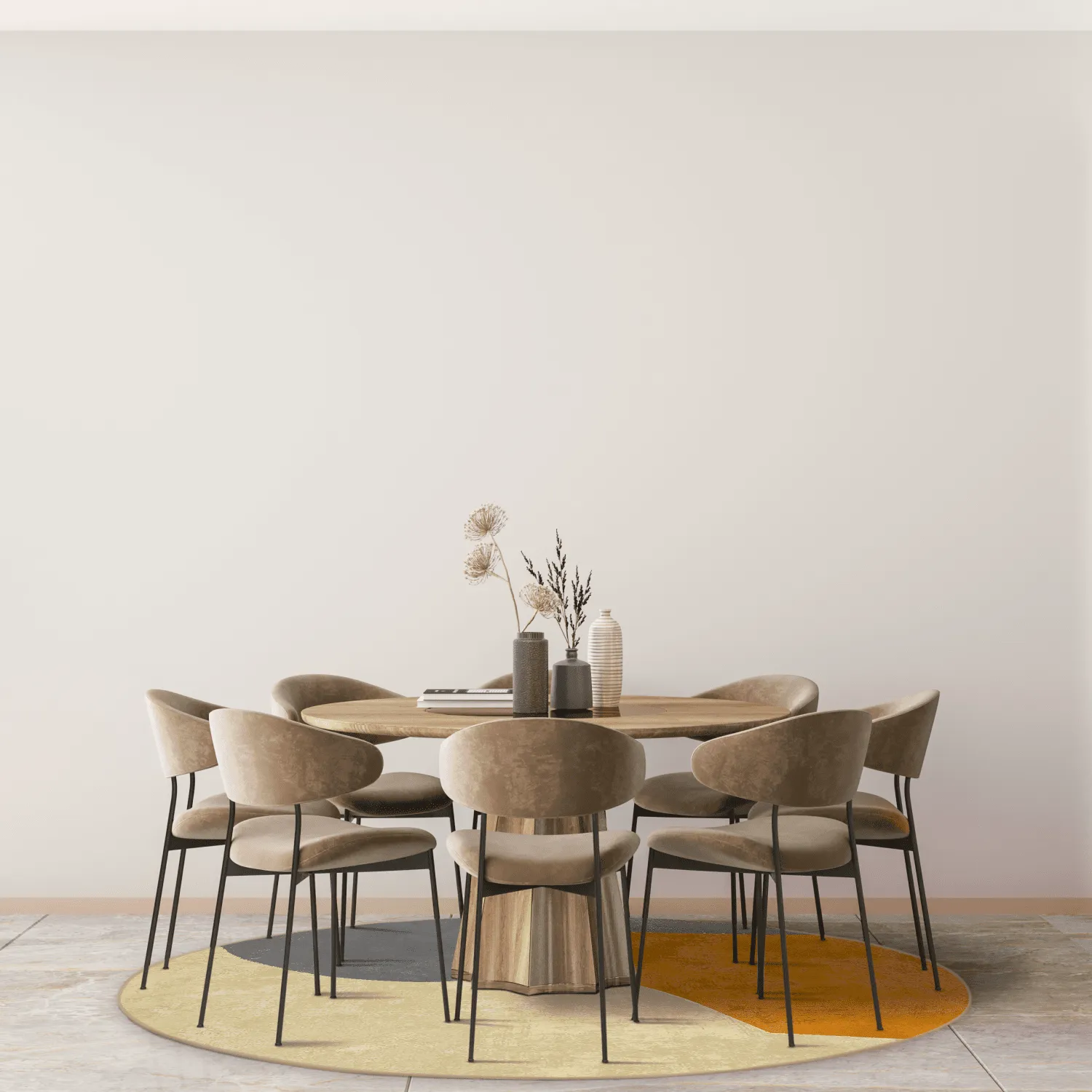 Kruhový koberec - Lazio (šedá/multi)