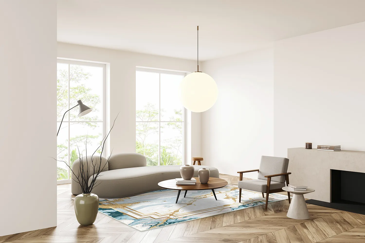 Wilton koberec - Emery (modrý)