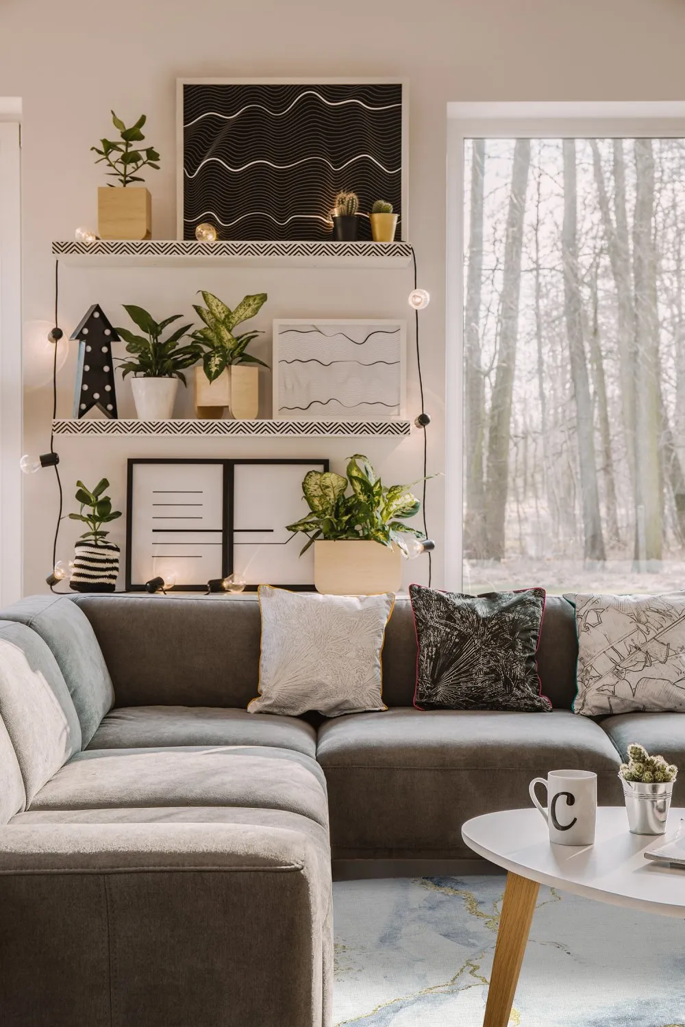 Kruhový koberec - Genova (biela)