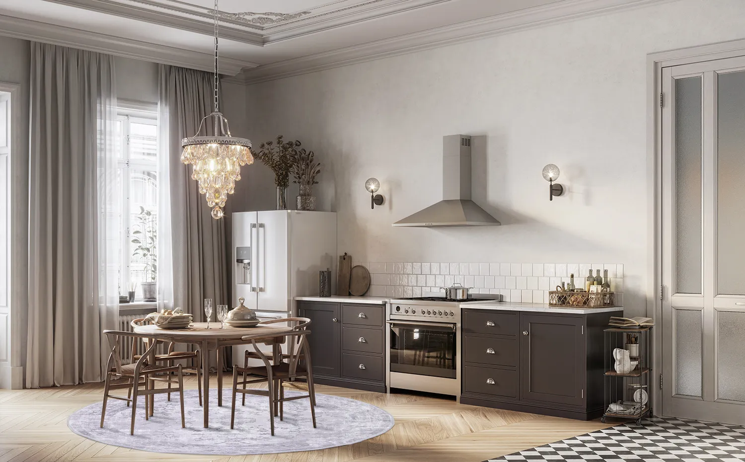 Kruhový koberec - Gombalia (svetlofialová)