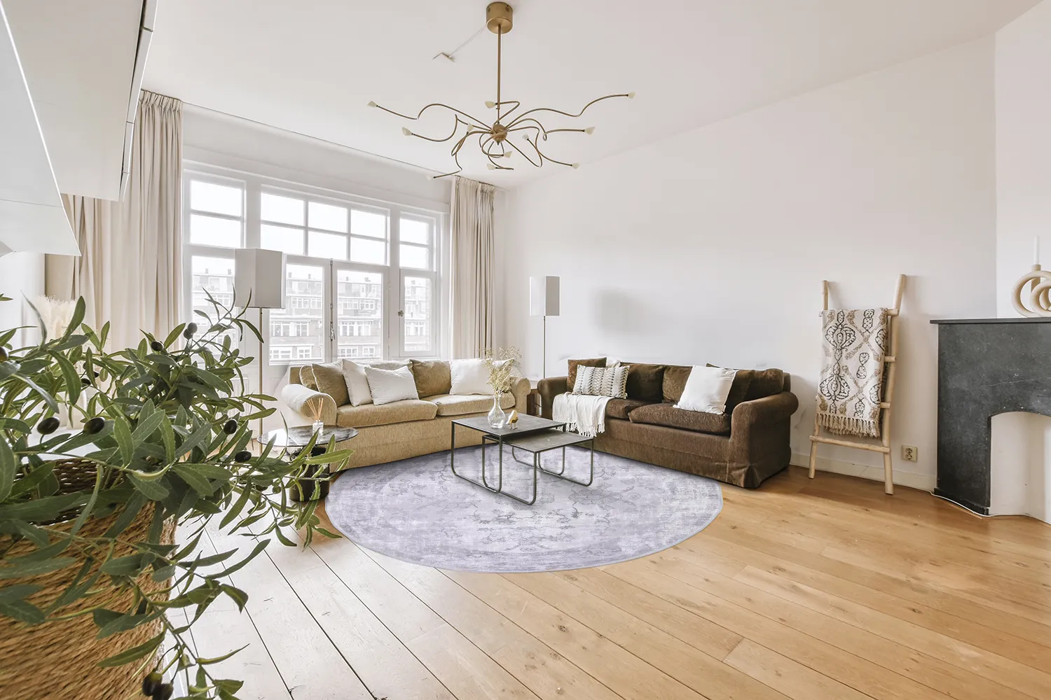 Kruhový koberec - Gombalia (svetlofialová)