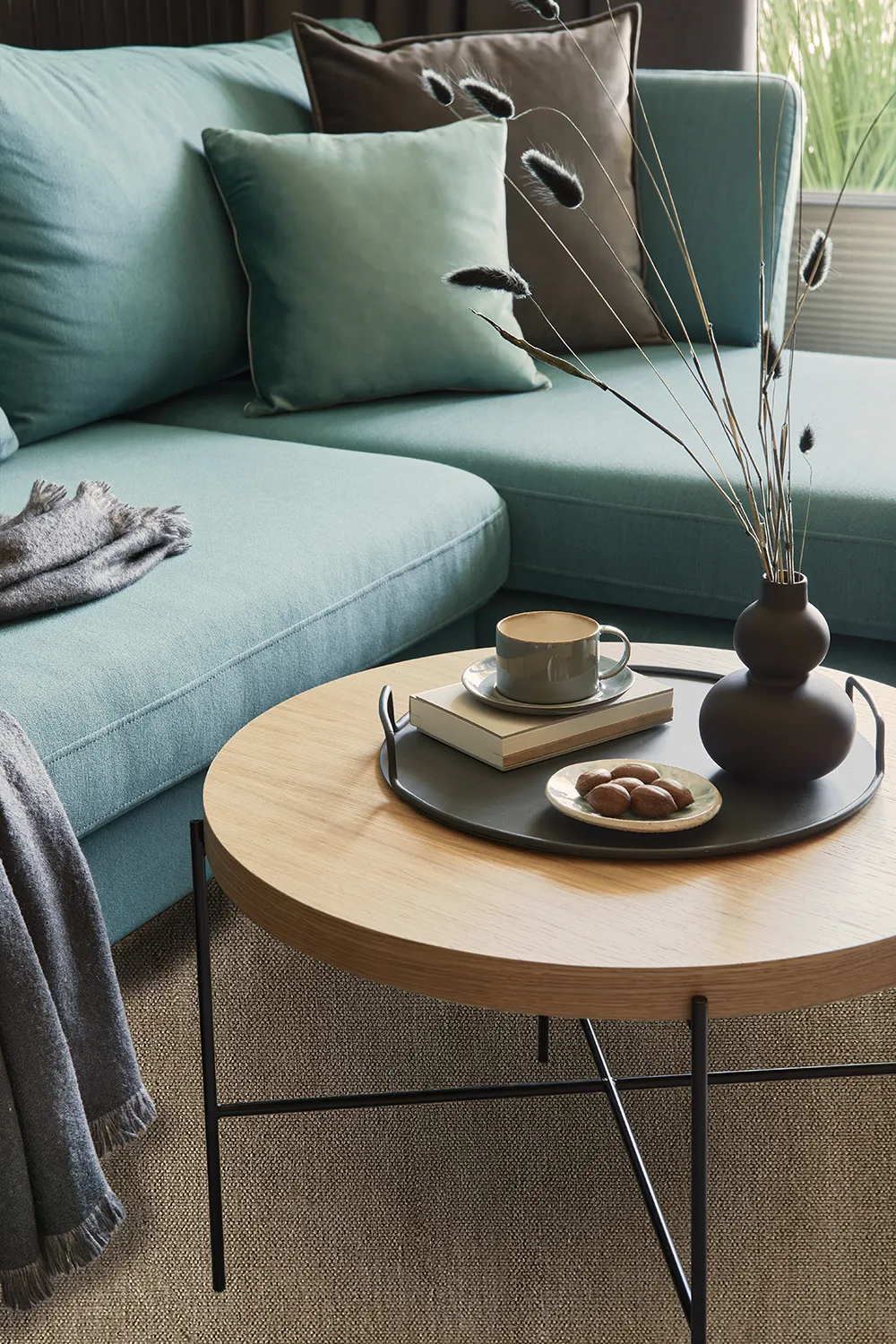 Kruhový koberec - Hamilton (hnedý)