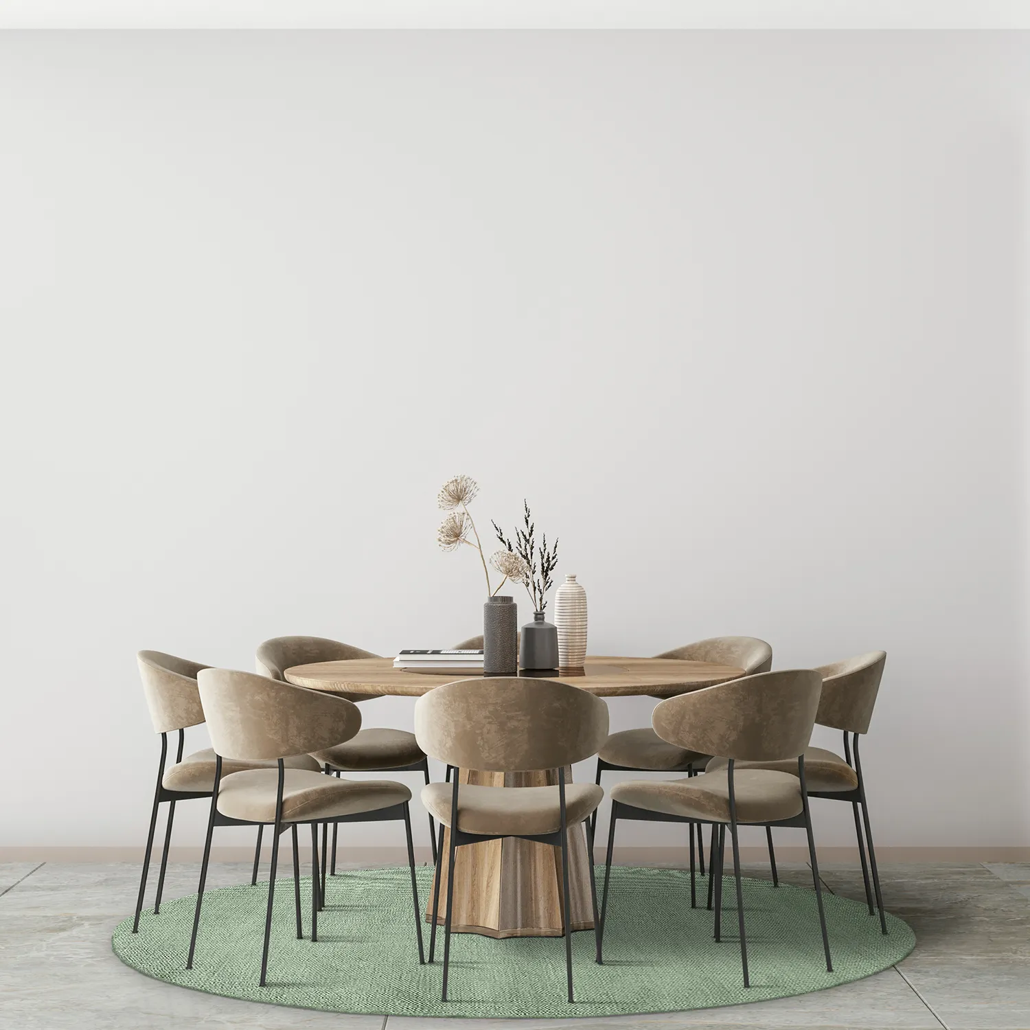 Kruhový koberec - Hamilton (zelený)