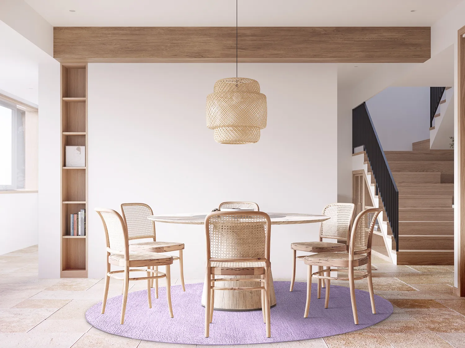 Kruhový koberec - Hamilton (fialový)