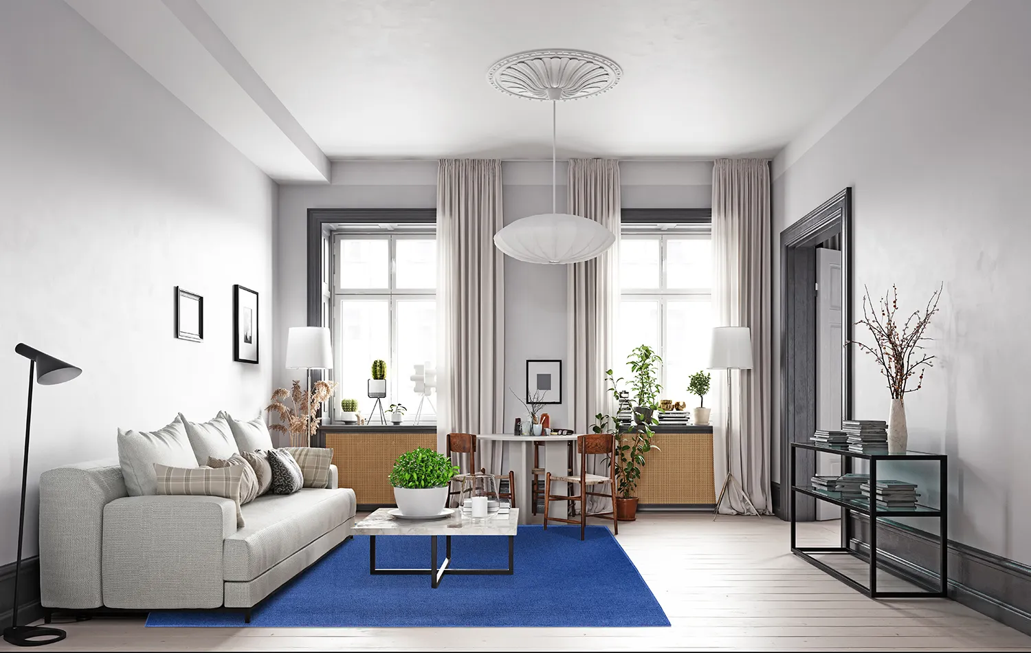 Vlnený koberec - Hamilton (Classic Blue)